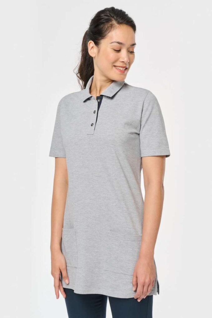 Dámská polokošile s barevným límečkem Longline - Image 2