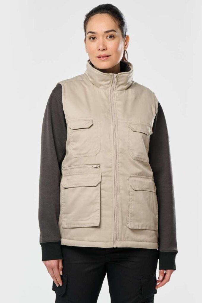 Unisex vesta s podšívkou a kapsami Worker - Image 4