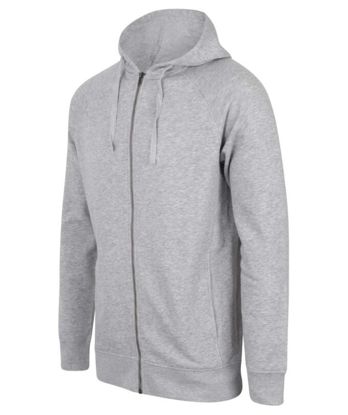 UNISEX SLIM FIT ZIP-THROUGH HOODY Black