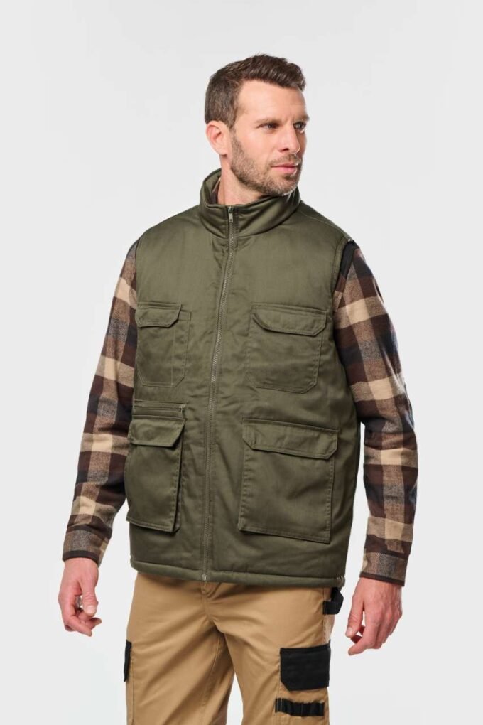 Unisex vesta s podšívkou a kapsami Worker - Image 9