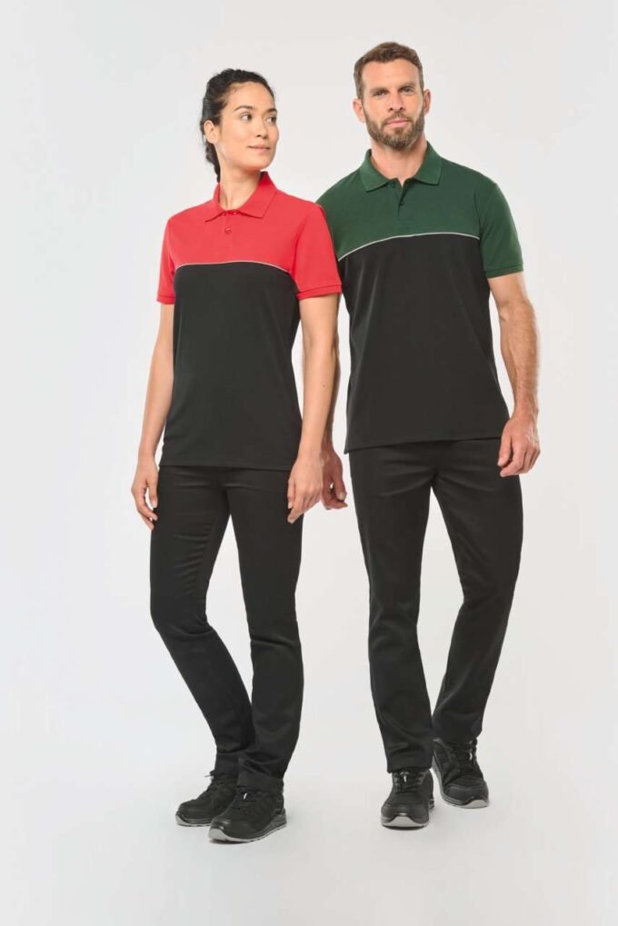 Unisex eco-friendly dvoubarevná polokošile Three - Image 4