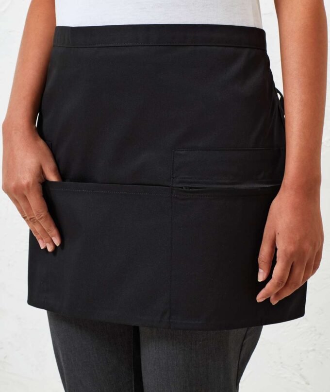 Unisex krátká pasová zástěra Zip Pocket - Image 3