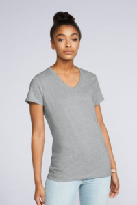 Dámské bavlněné tričko do V Premium