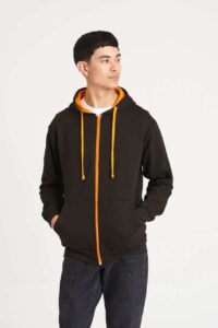 Unisex kontrastní mikina na zip Varsity Zoodie